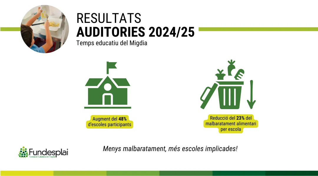 Resultados auditorías tiempos educativos del mediodía desperdicio 24-25
