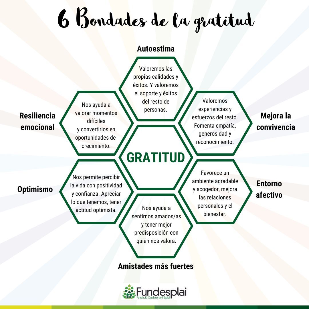 6 Bondades de la gratitud Fundesplai