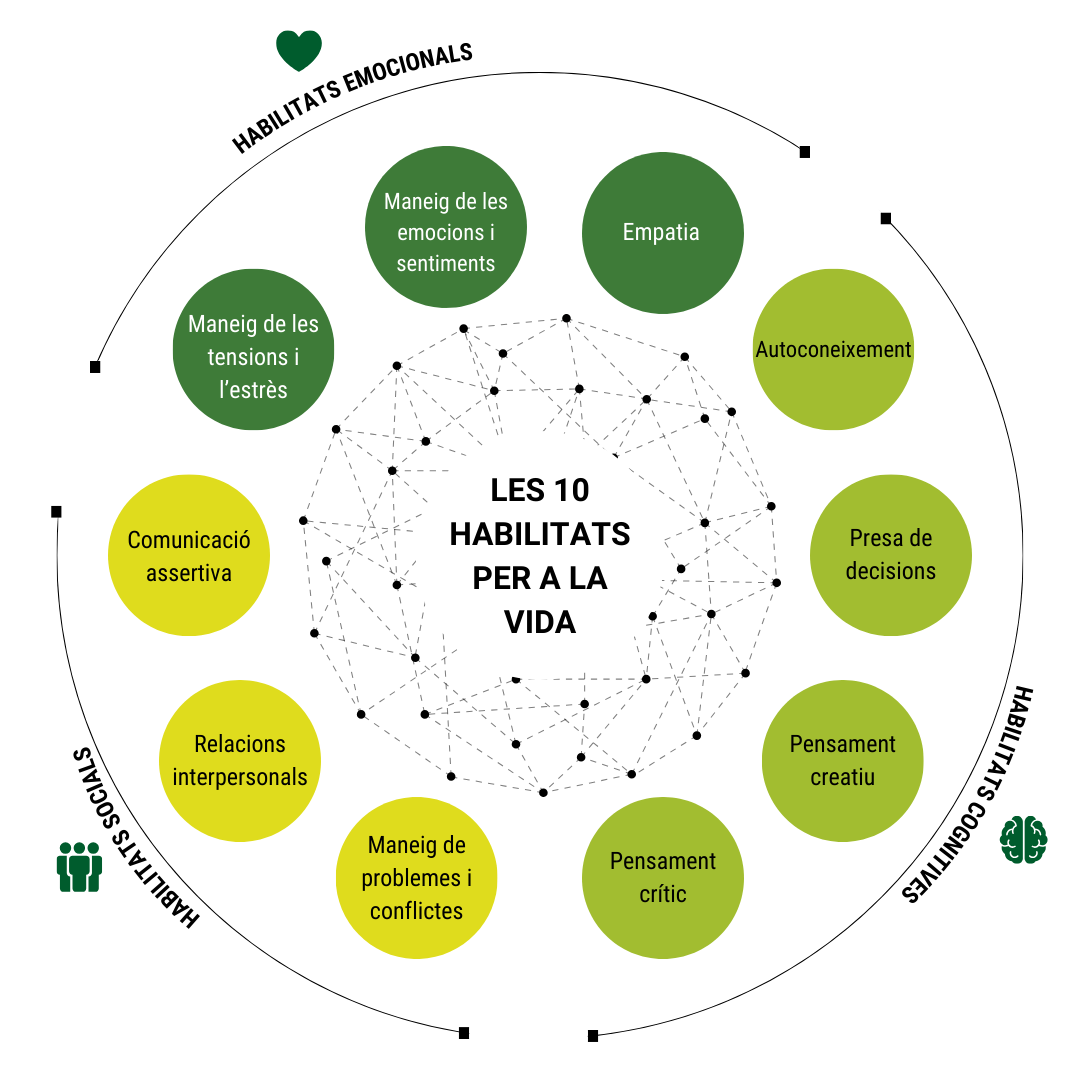 Gràfic 10 habilitats competències per a la vida