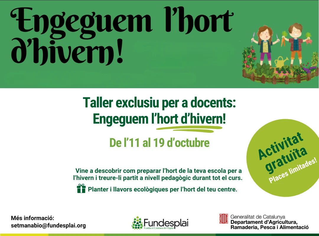 Taller hort d'hivern per a docents 2025 Fundesplai Taller hort d'hivern per a docents 2025 Fundesplai