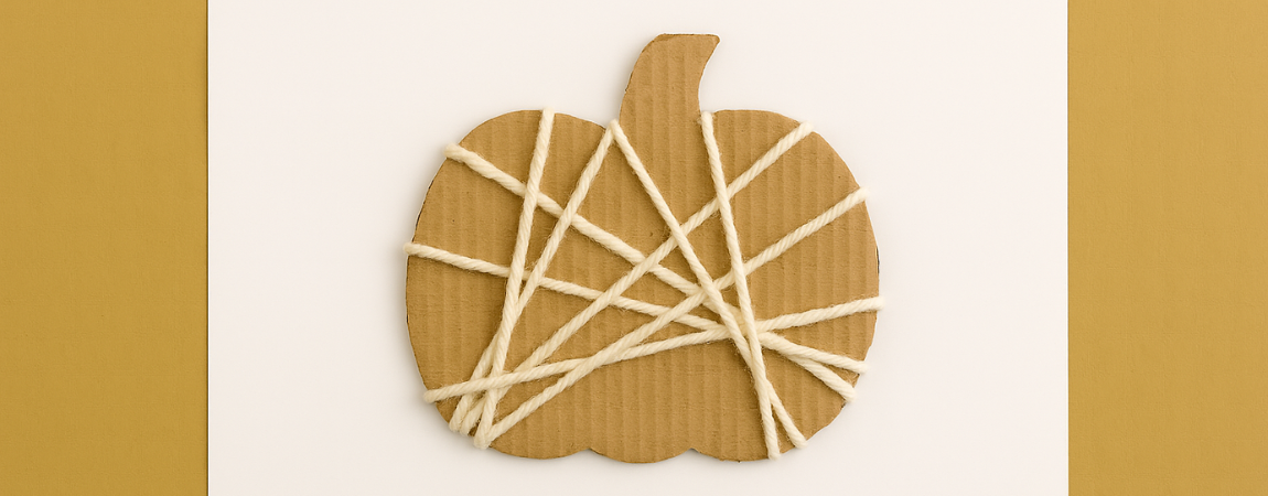 Activitat per a infants carbassa amb llana