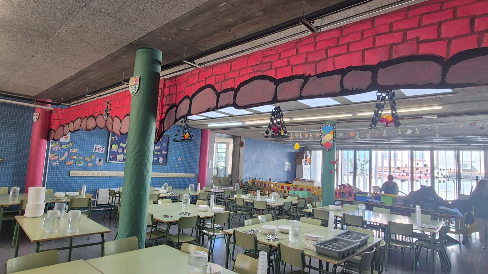 Menjador escola decorat