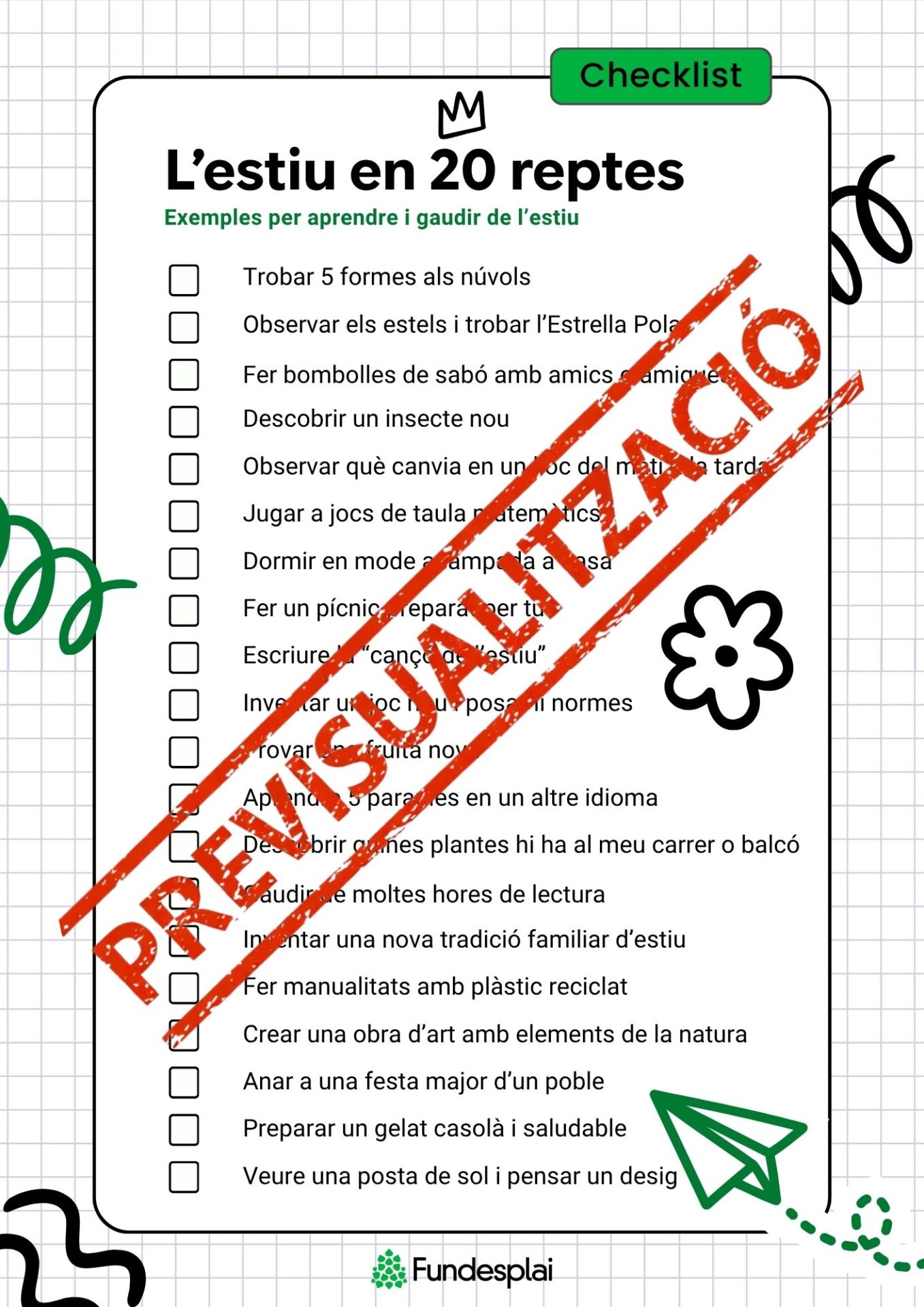Previsualització Checklist estiu Fundesplai